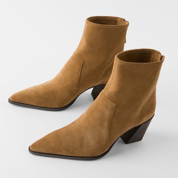 SUEDE ZARA ANKLE BOOTS SIZE 9/EU40 - Picture 2 of 9